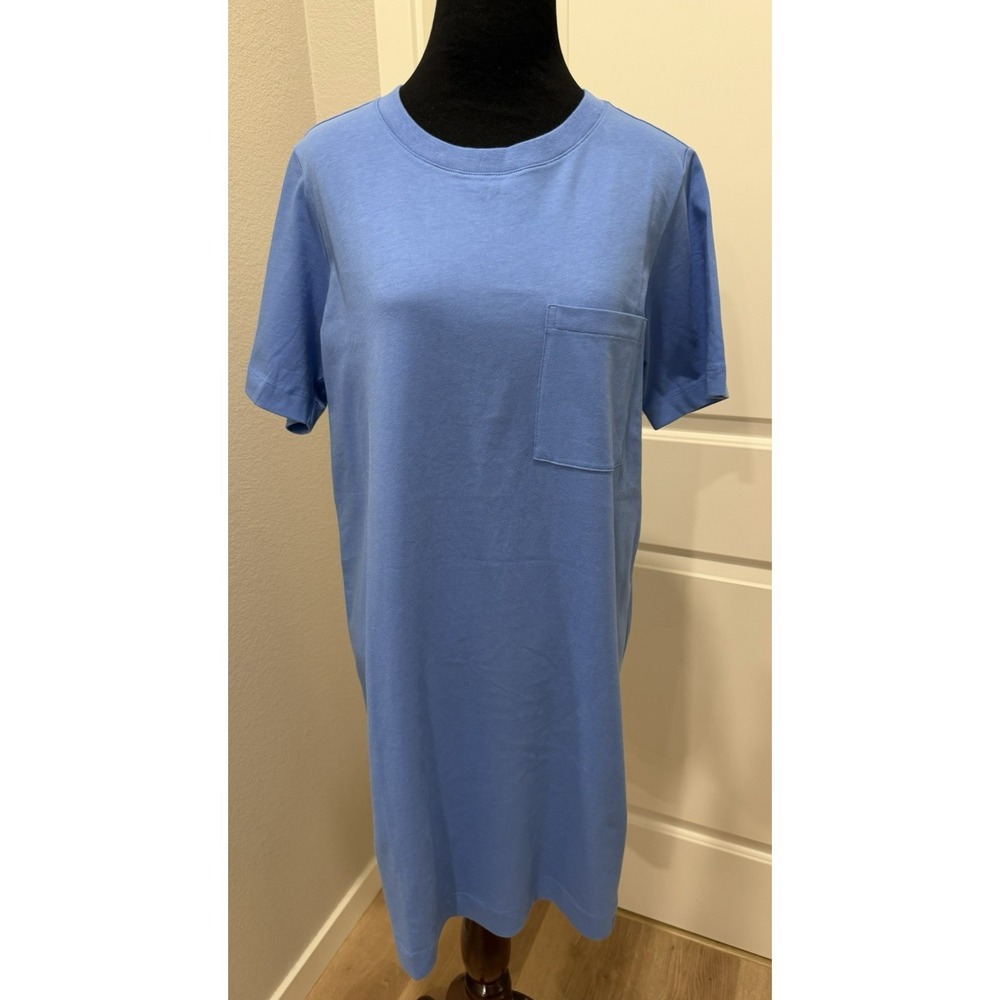 NWT Everlane The Organic Cotton Weekend Tee Shirt Dress Womens Size Small Blue